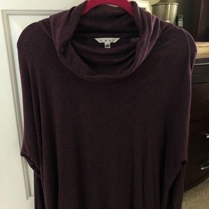 CAbi Oversized Cowl Neck Top (Size Small), Color: Burgundy